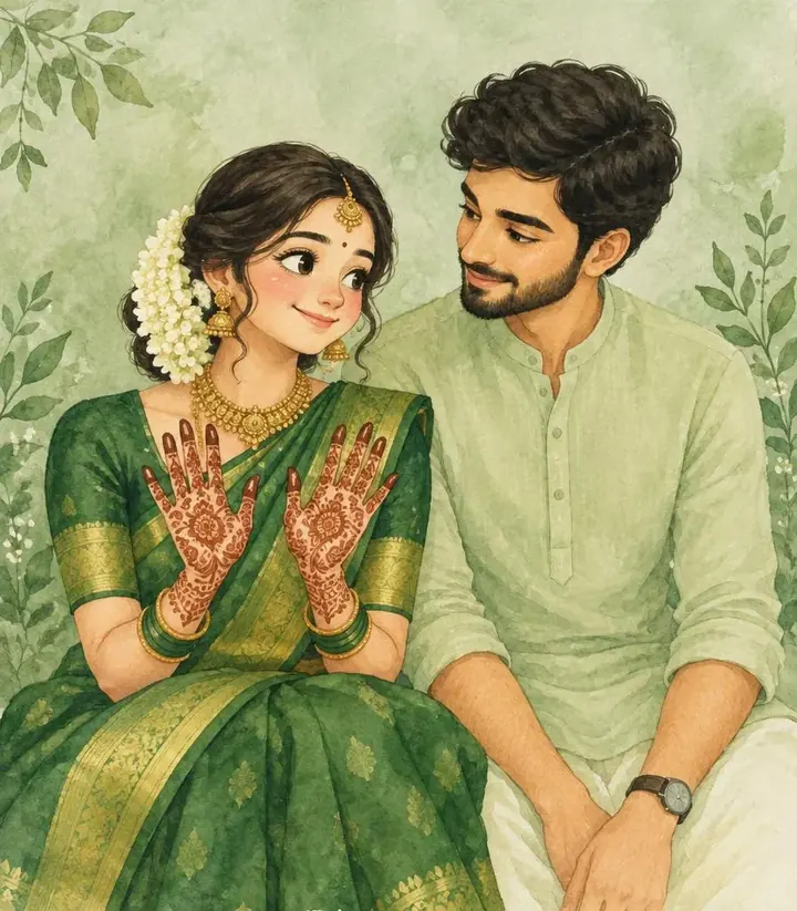 Illustration for Welcome & Mehndi